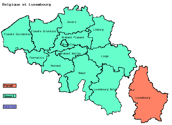 cartes de belgique et luxembourg